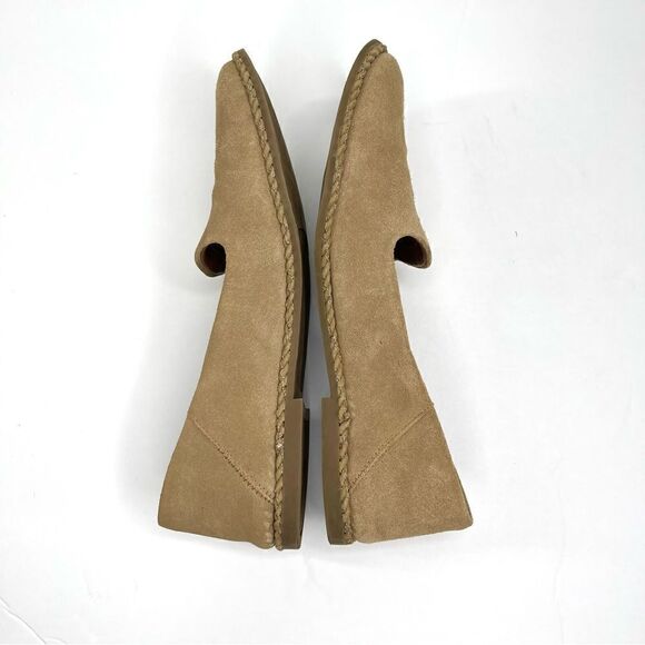 Franco Sarto Jasmine Leather Suede Slip On Flat Sandstone 8 Loafer - Picture 9 of 15